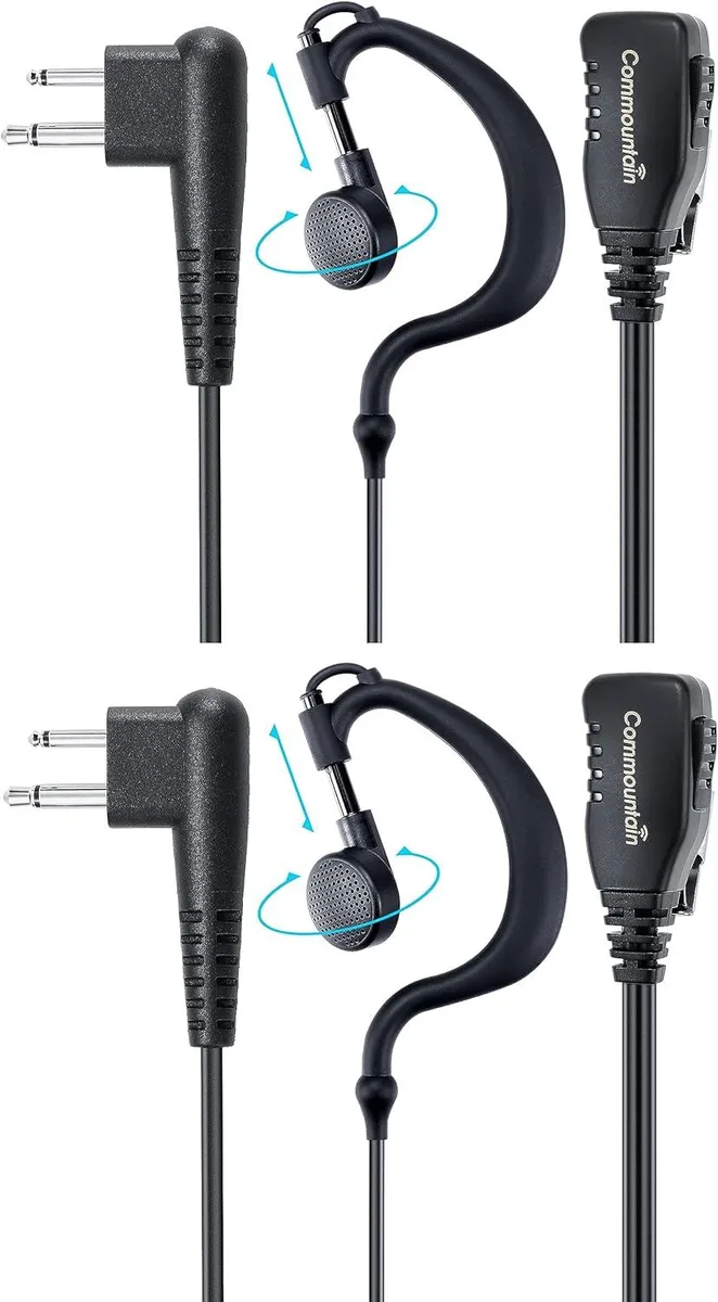 usbroway usbroway G-shape earhook earpiece 2-pack for Motorola radios — product photo