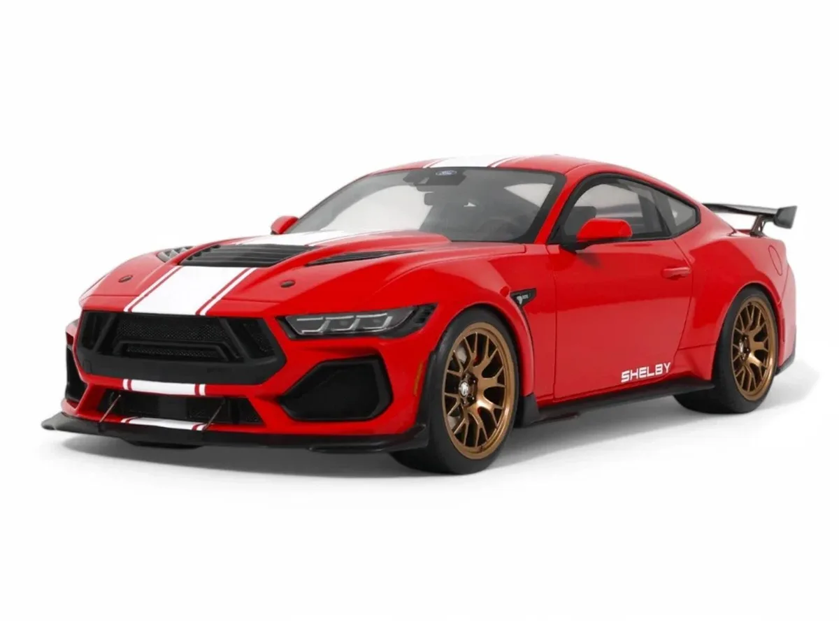 GT Spirit GT Spirit 2025 Shelby Mustang Supersnake Race Red White Stripes 1/18 hobby collectible — product photo