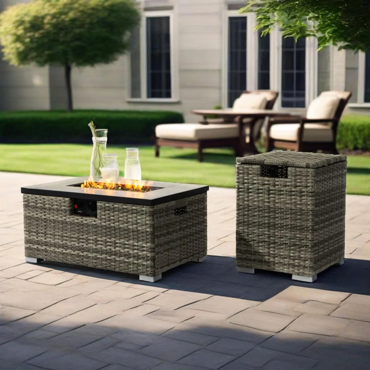 tuphen tuphen 32" Propane Fire Pit Table 50000 BTU Beige — product photo
