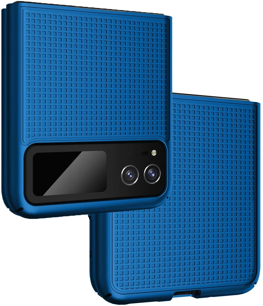 Nakedcellphone Nakedcellphone Textured Grid Hard Case Cobalt Blue for Motorola RAZR 40 2023 — product photo