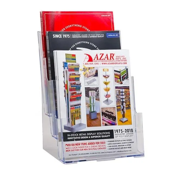 Azar Displays Azar Displays 252378 Three-Tier Three-Pocket Letter Sized Brochure Holder accessory — product photo