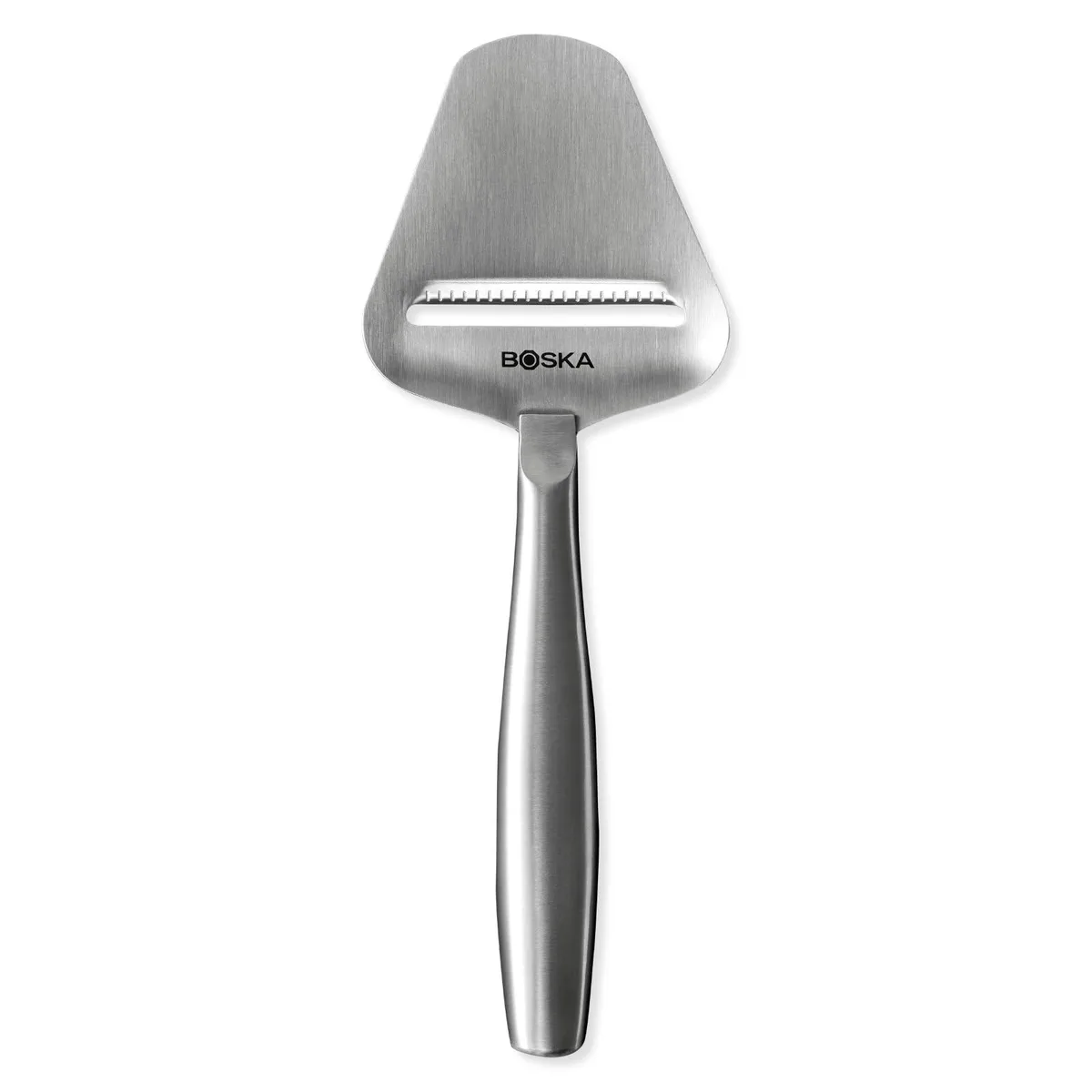 Stainless steel cheese slicer with hollow handle, silver finish