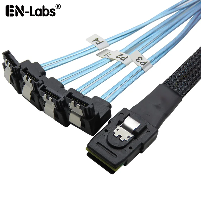 EN-Labs EN-Labs SFF80874SATA1M90 Mini SAS to 4 SATA Cable 1m — product photo