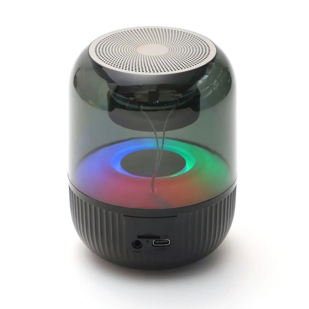 Plastic portable speaker with built-in night light