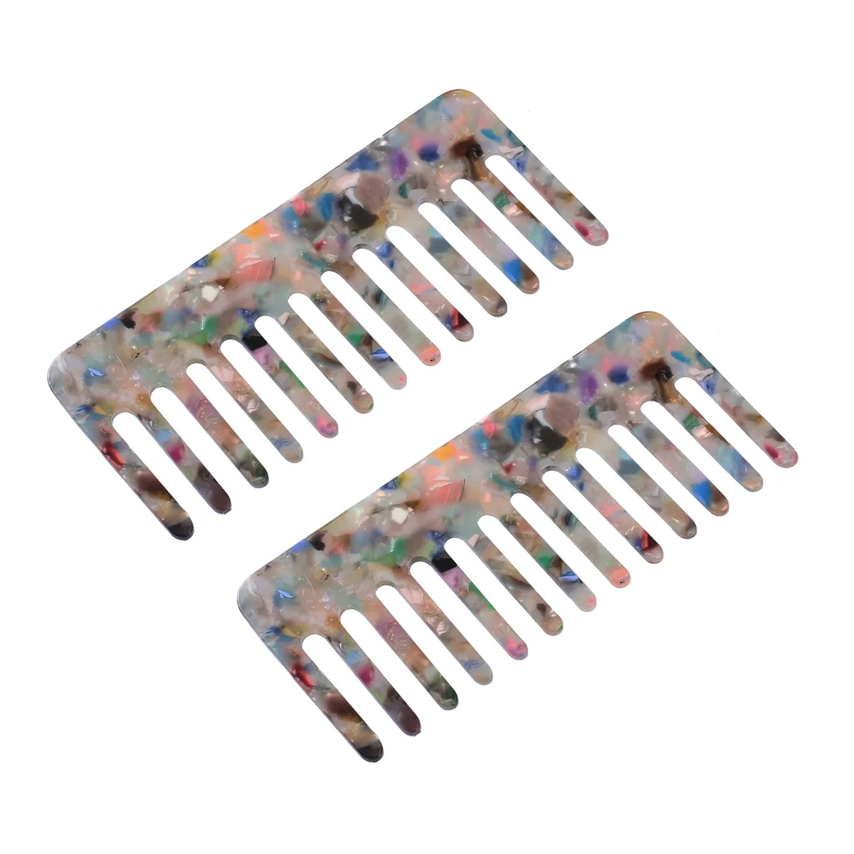 Unique-Bargains Unique-Bargains 2 Pcs Wide Tooth Hair Comb Anti-Static Multicolor 13x5.9cm — product photo