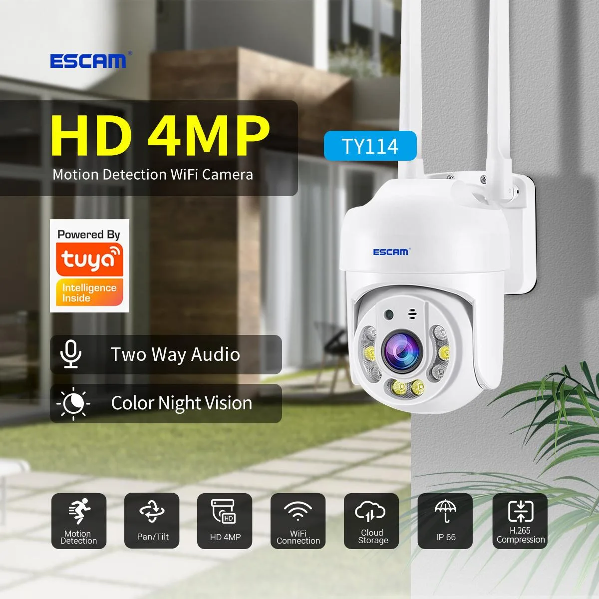 visiPower visiPower 4MP 355°/90° Wi-Fi dome network camera — product photo