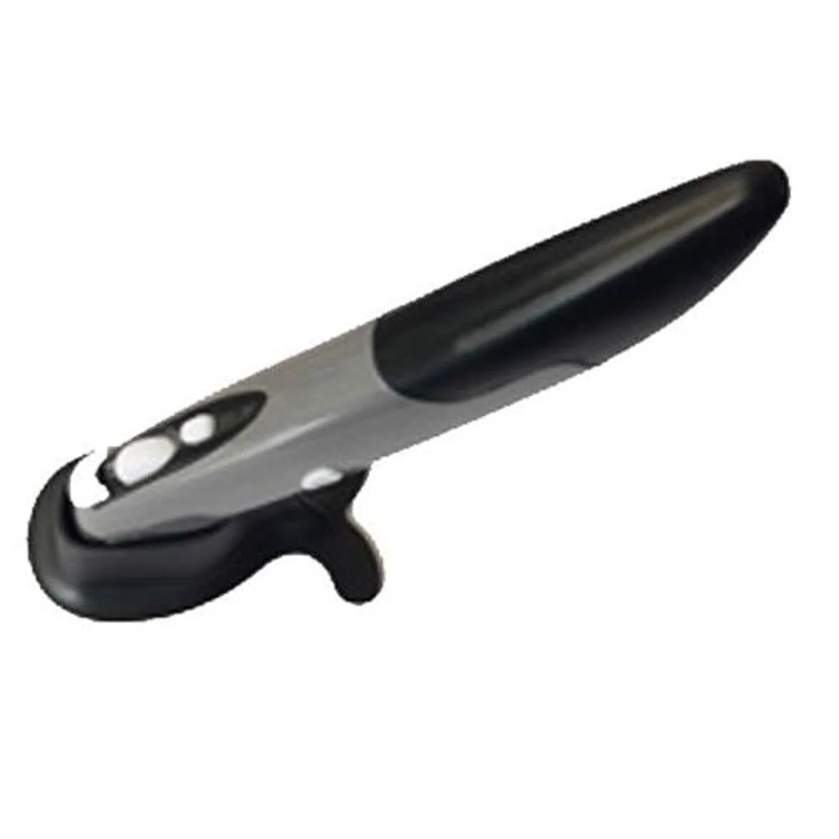 Slender pen-shaped device with matte finish and subtle curves