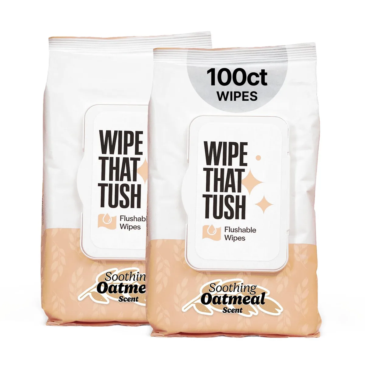  MightyGood Soothing Oatmeal Flushable Wipes 100 Count — product photo