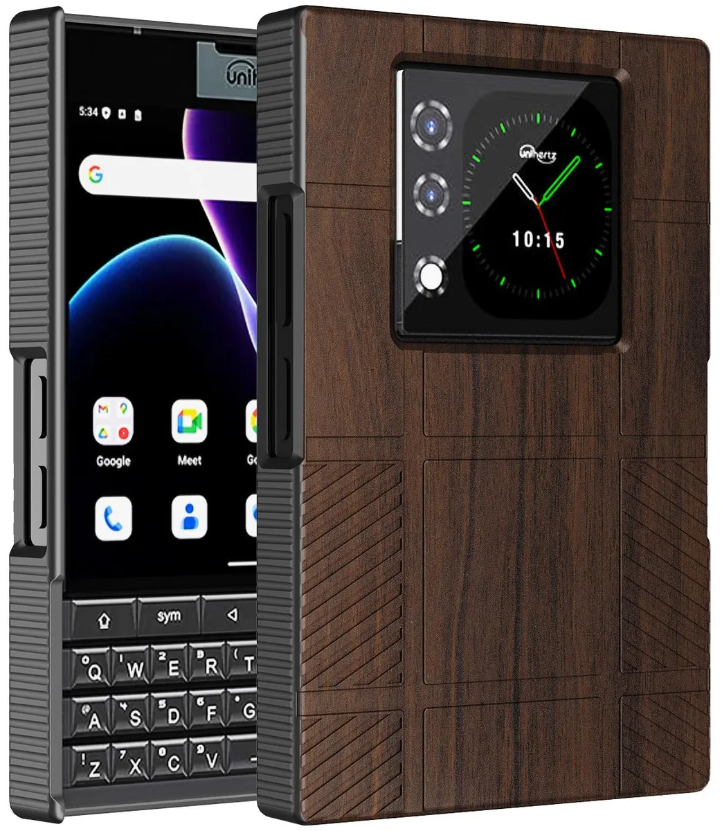 Nakedcellphone Nakedcellphone Textured Hard Shell Case for Unihertz Titan 2 - Woodgrain — product photo