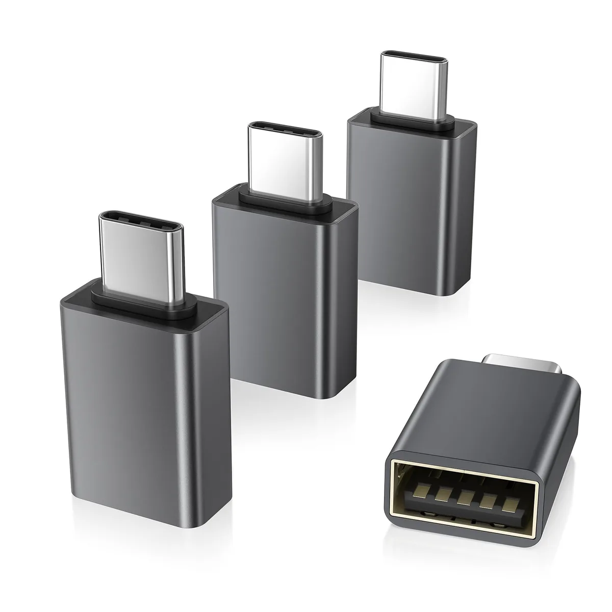  Eagle Aspen LKUSBCOTGA USB C to USB A Converter 4 Pack Gray — product photo