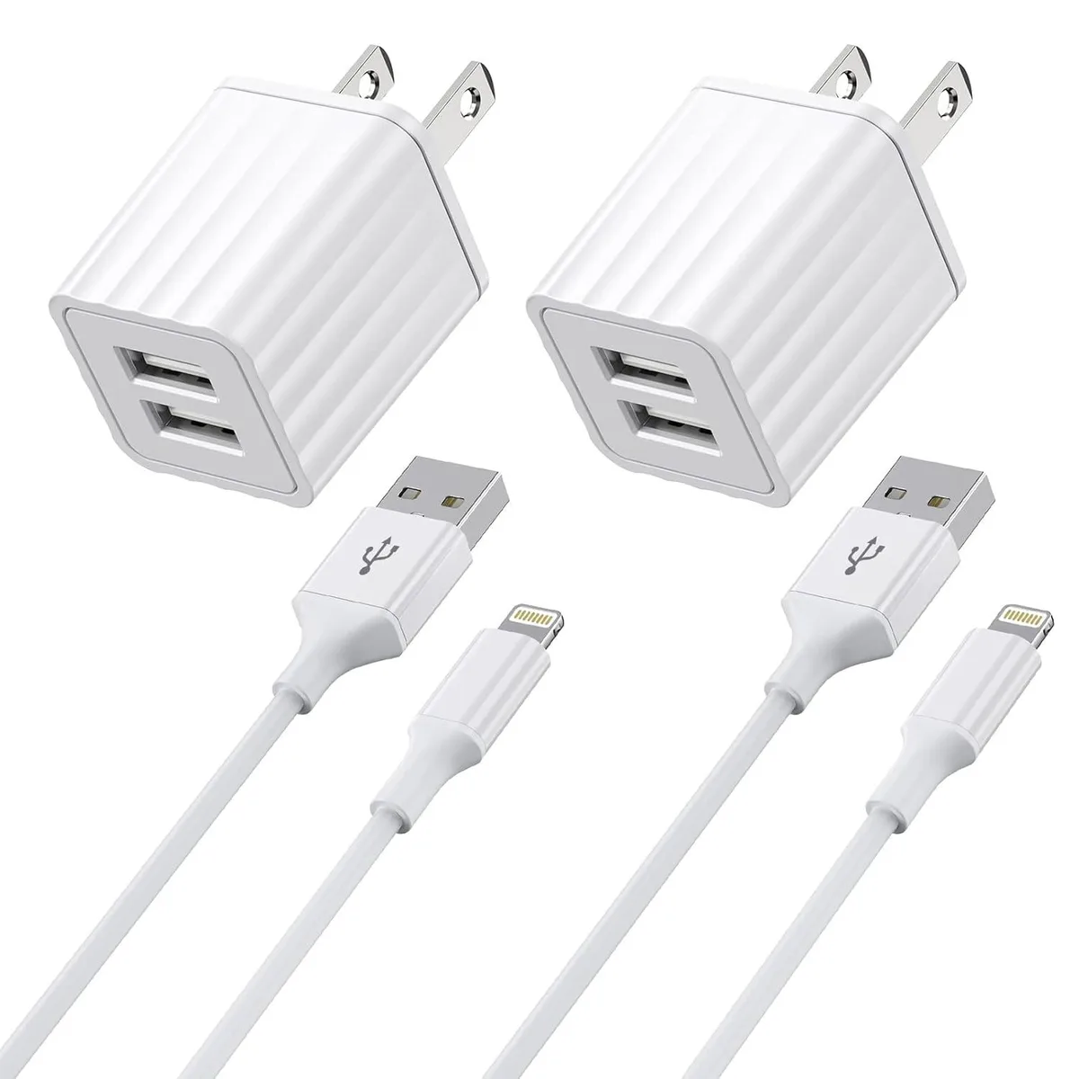 ONITOON ONITOON 2-Pack 6FT Dual-Port Lightning Charger 2.1A — product photo