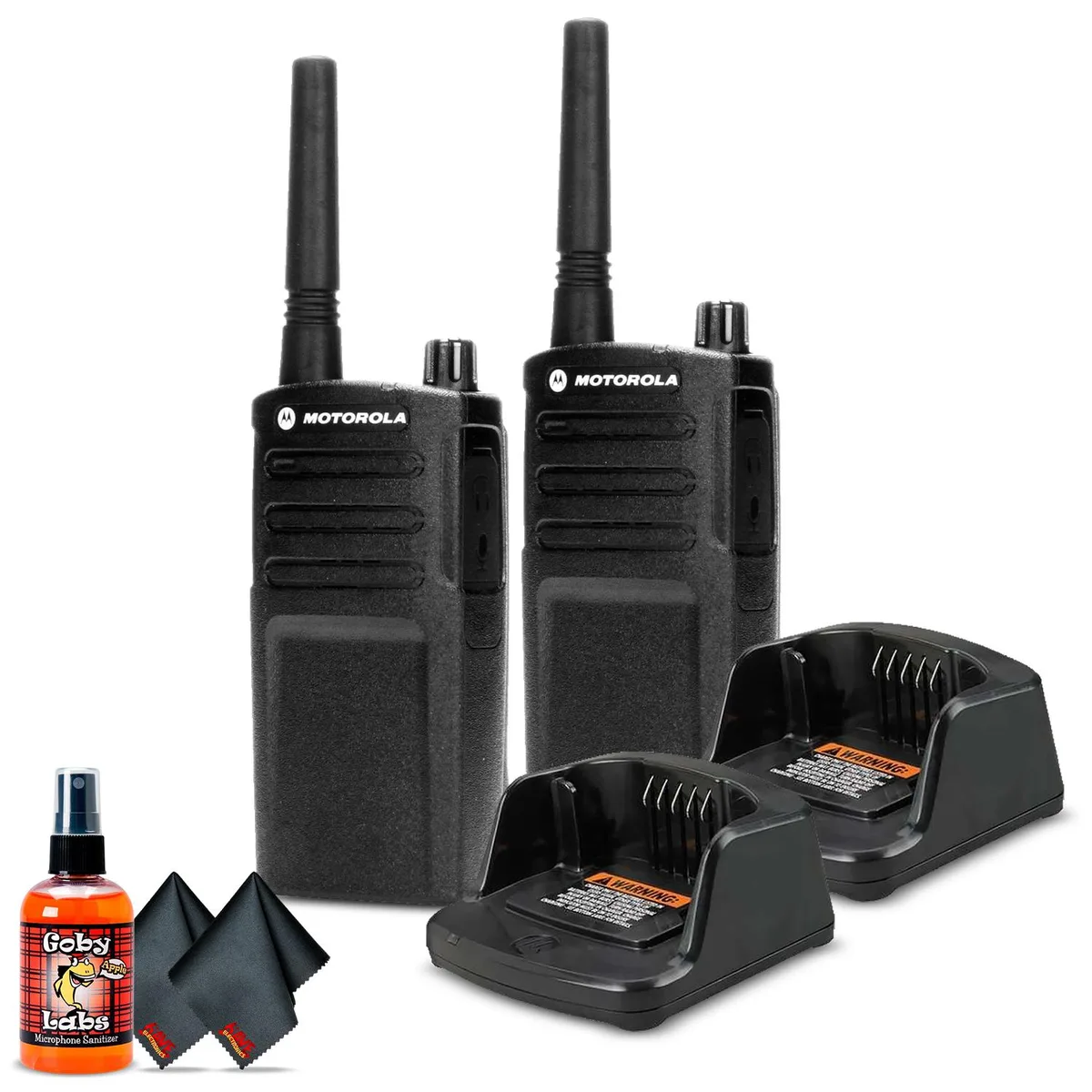 Motorola Motorola RMU2040 two-way radio 2-pack starter bundle — product photo