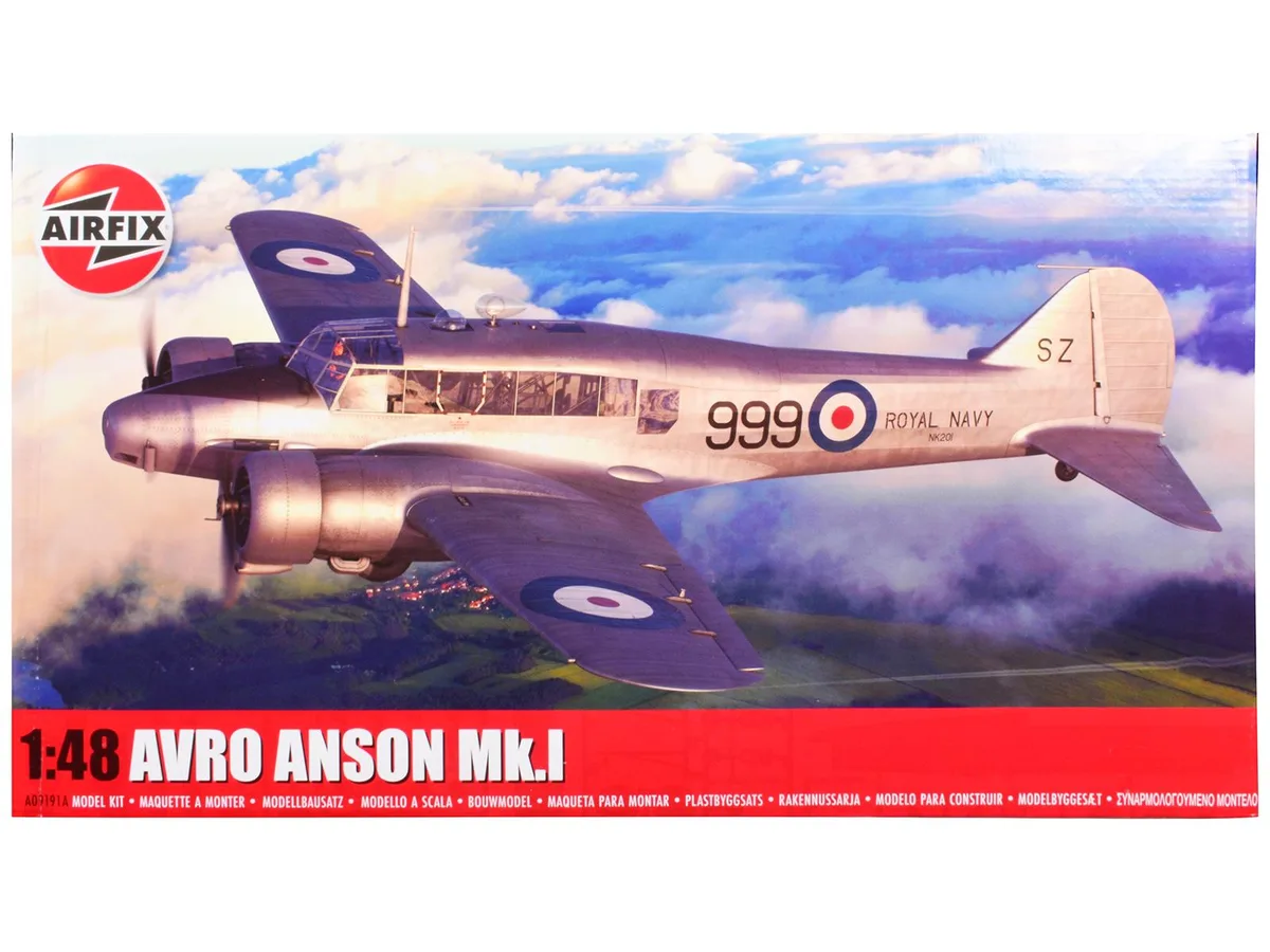 Airfix Airfix Avro Anson Mk.I Aircraft 1/48 Plastic Model Kit 199 Parts 3 Schemes — product photo