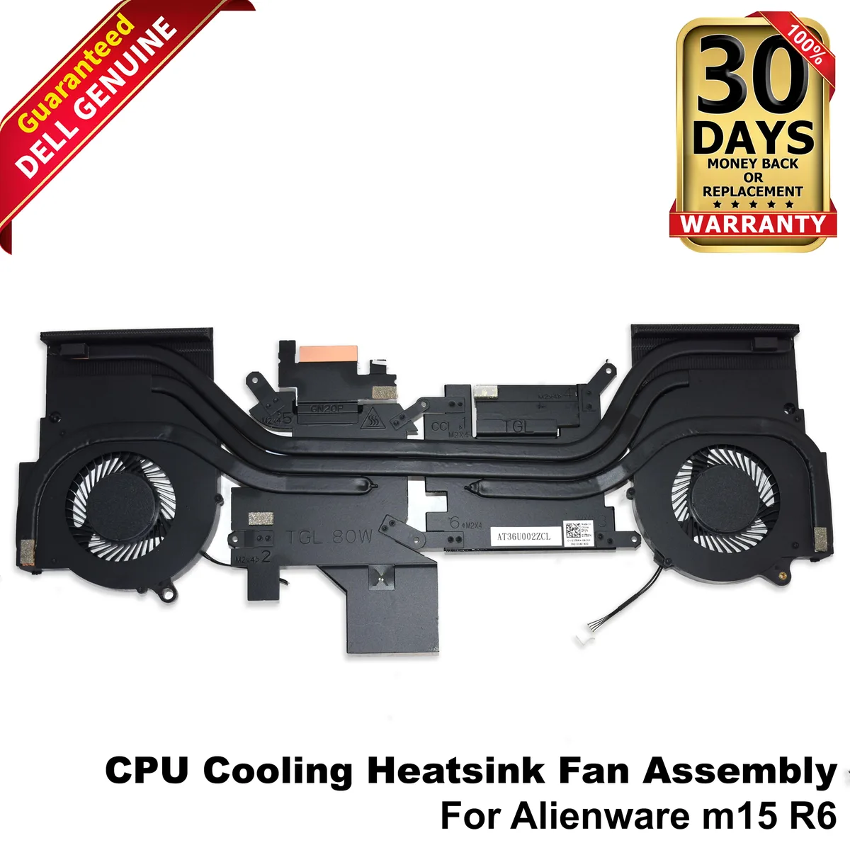 DELL DELL Alienware m15 R6 CPU Heatsink Fan 3T8KM laptop replacement part — product photo