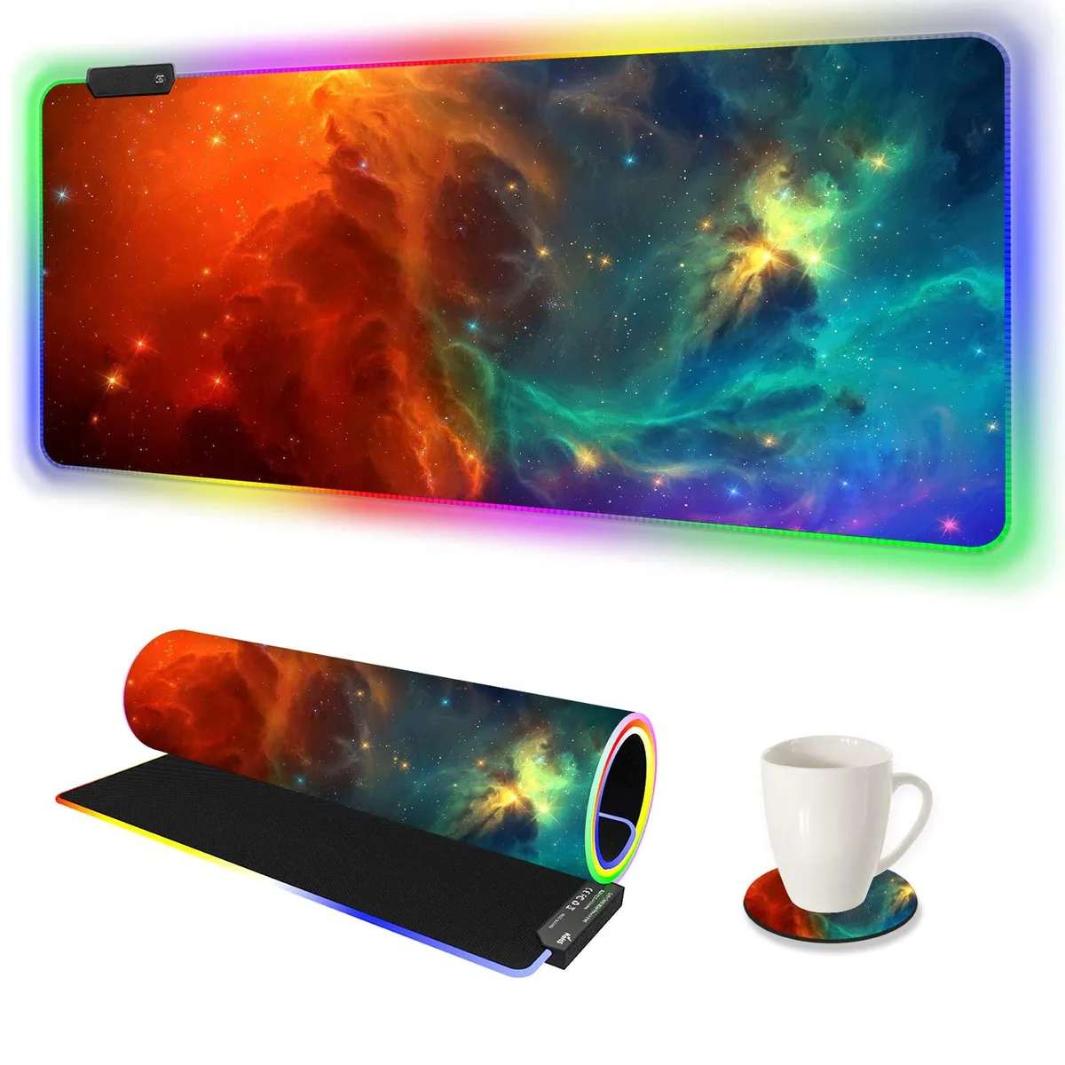 KEHIPI KEHIPI Large RGB Mouse Pad 900x400mm Galaxy Nebula 14 Modes — product photo