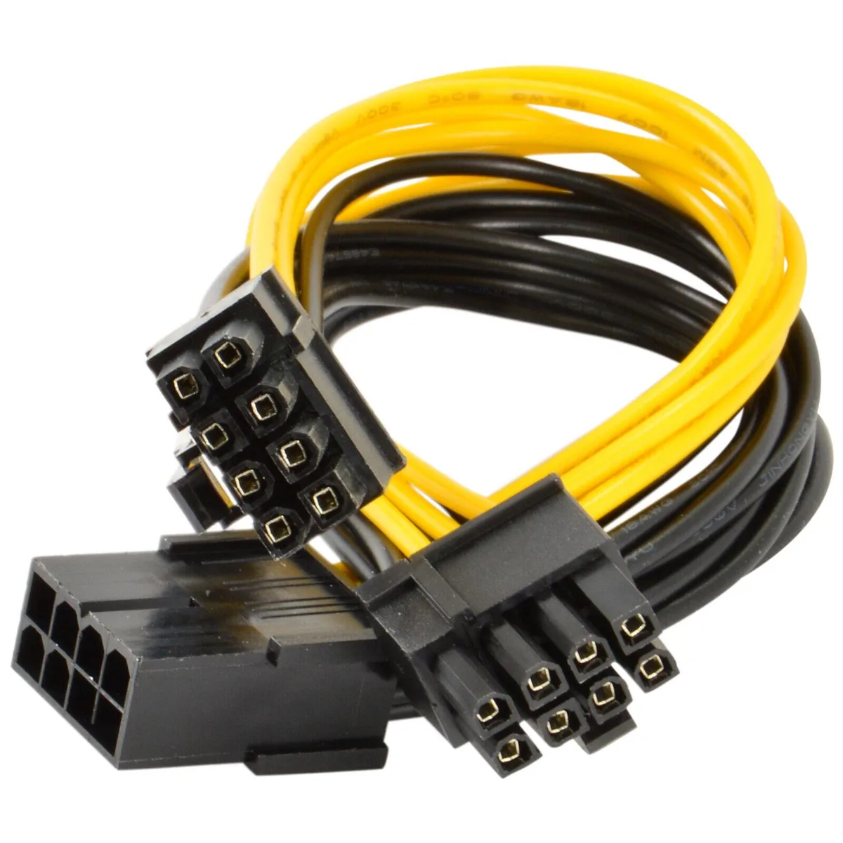 JacobsParts Inc. JacobsParts Inc. PCIEPWR-K 8-pin to 2x 6+2-pin 18 AWG 20cm — product photo