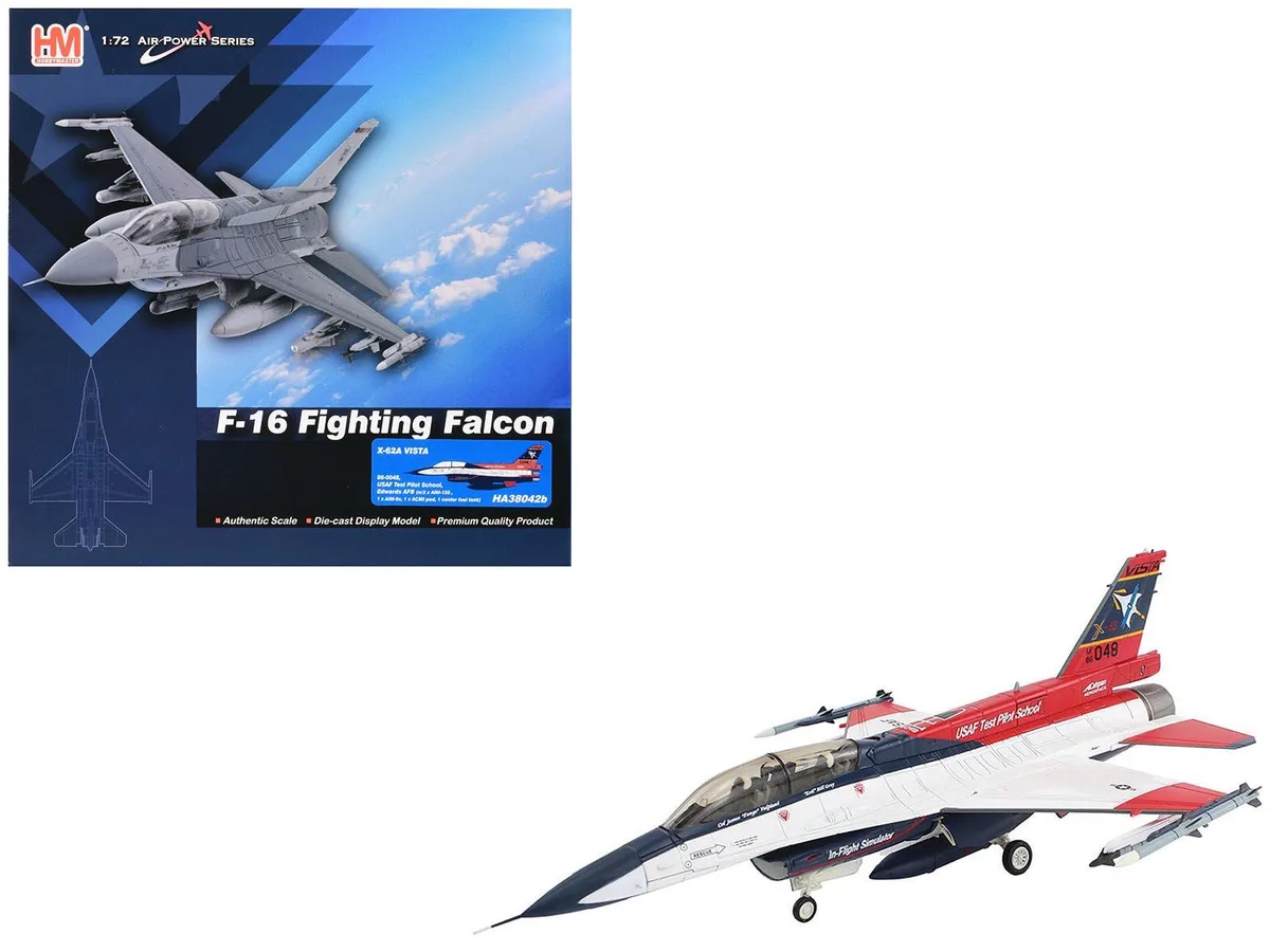 Hobby Master Hobby Master General Dynamics X-62A VISTA 1/72 Diecast Model with Missiles — product photo