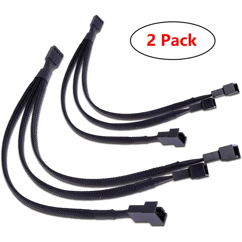 HANNORD HANNORD 1007 1-to-3 PWM fan splitter cable 10.6 in 2-pack — product photo