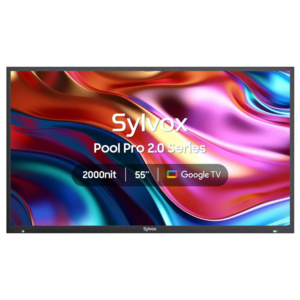 Black 55 inch outdoor LED TV with full-sun brightness and IP55 metal housing