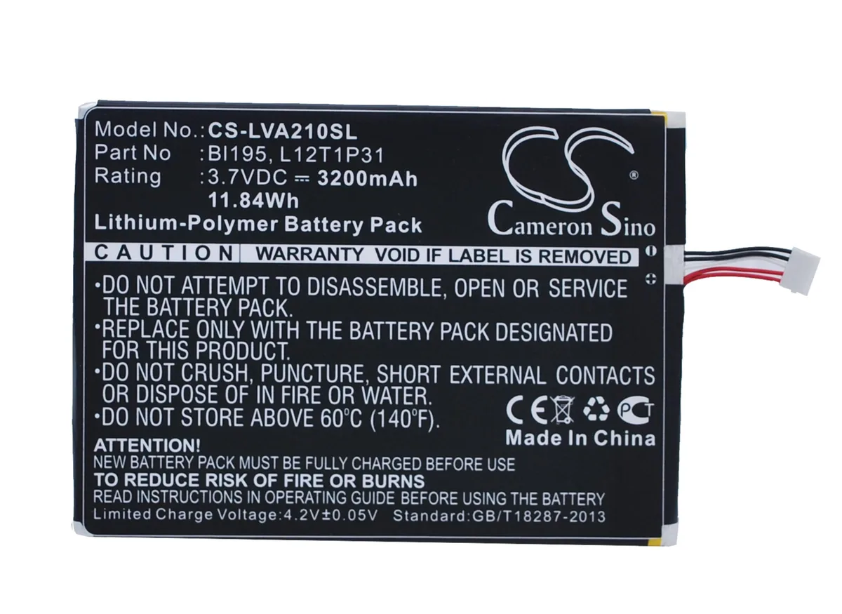 Cameron &amp; Co Cameron &amp; Co DS-CS-LVA210SL 3200mAh Li-Polymer Battery — product photo