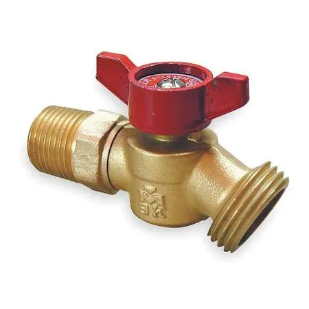 Brass hose bibb with quarter-turn aluminum handle, 1/2 inch male inlet