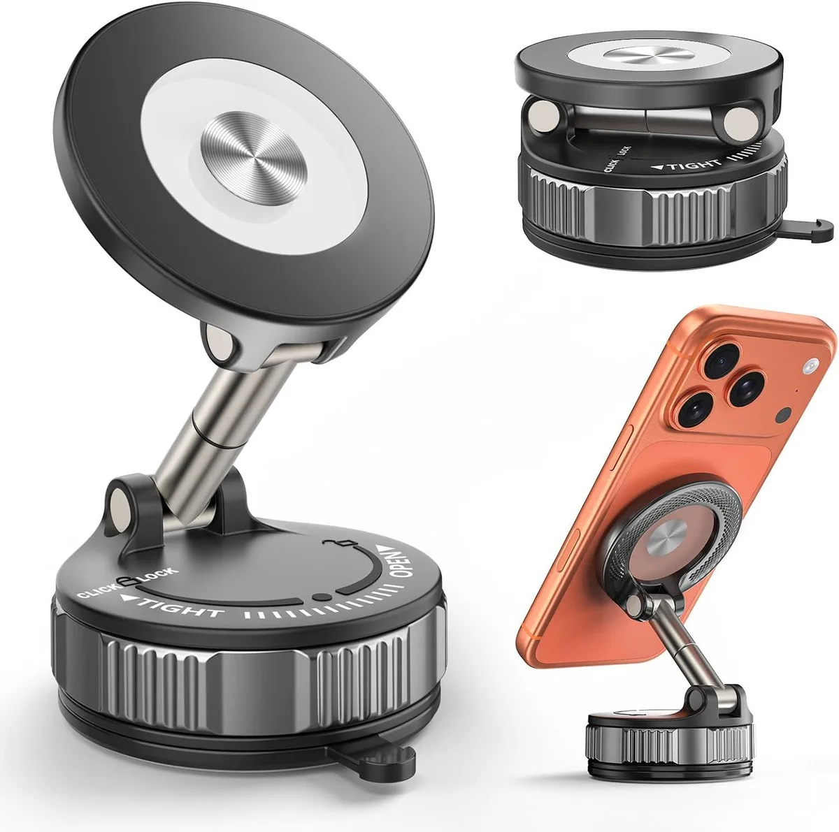 Keyence Keyence MagSafe Car Phone Mount Magnetic 22 N55 Magnets 78Lbs Suction 360° Black — product photo