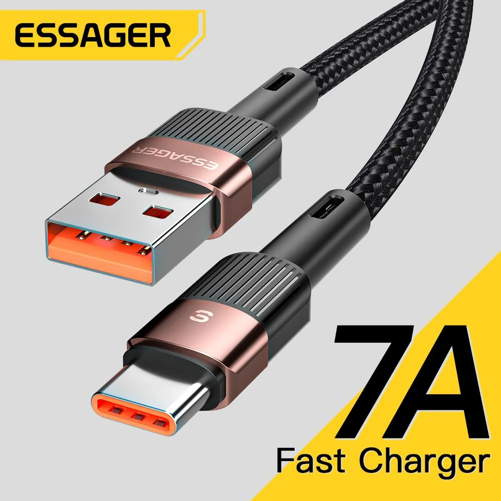 ESTONE ESTONE Essager XCA7A USB-A to USB-C Cable 100W 7A 3.3FT Brown — product photo