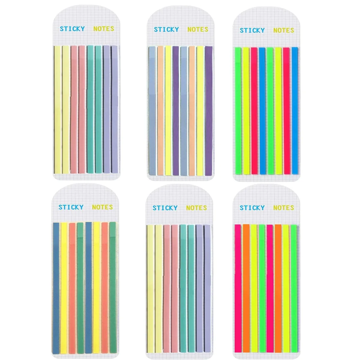 Pack of 960 translucent PET sticky tabs in multicolour dispenser