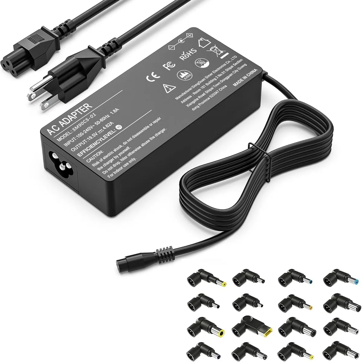 FLEANE FLEANE 90W Universal Laptop Charger Replacement for Sony Google MacBook Pro Gateway 16 Tips — product photo