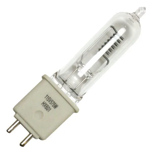 Ushio HX-601 halogen projector bulb with G 9.5 2-pin base