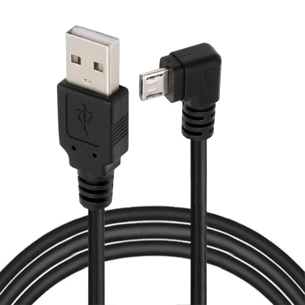 LORDWORLD LORDWORLD Left Angled 90° Micro USB 2.0 Cable 480Mbps 10cm — product photo