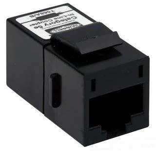 Hubbell Incorporated Hubbell Premise Wiring SFC5EBK Black Snap Fit Inline Keystone Coupler — product photo