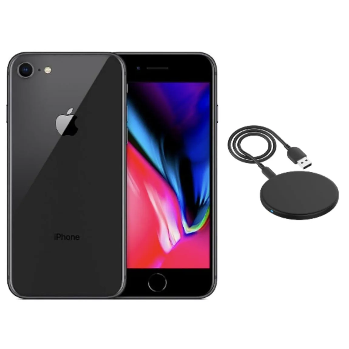 Apple Apple iPhone 8 A1863 64GB Space Gray w/ Wireless Charger cell phones - unlocked — product photo