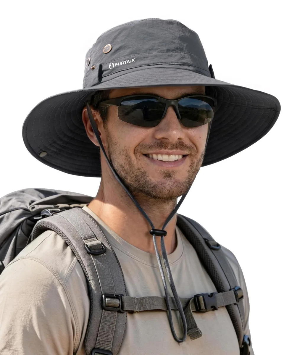  FURTALK Boonie Hat Dark Grey 9.5cm Brim UPF 80+ — product photo