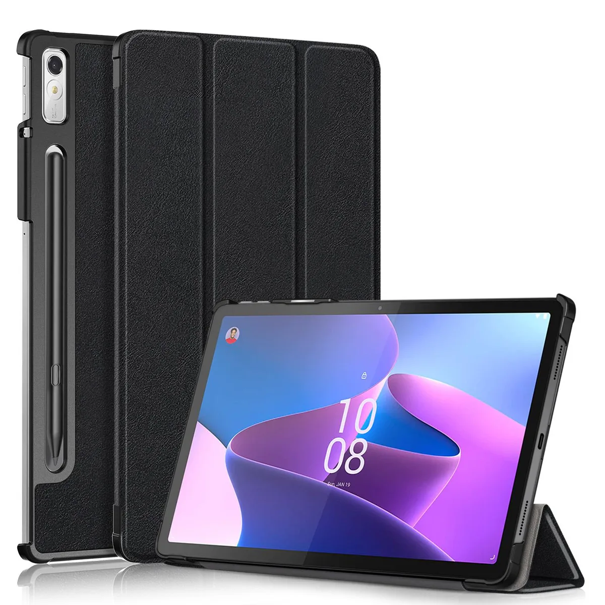 anicestore anicestore Slim PU Leather Folio Case for Lenovo Tab P11 Pro Gen 2 11.2" - Black — product photo