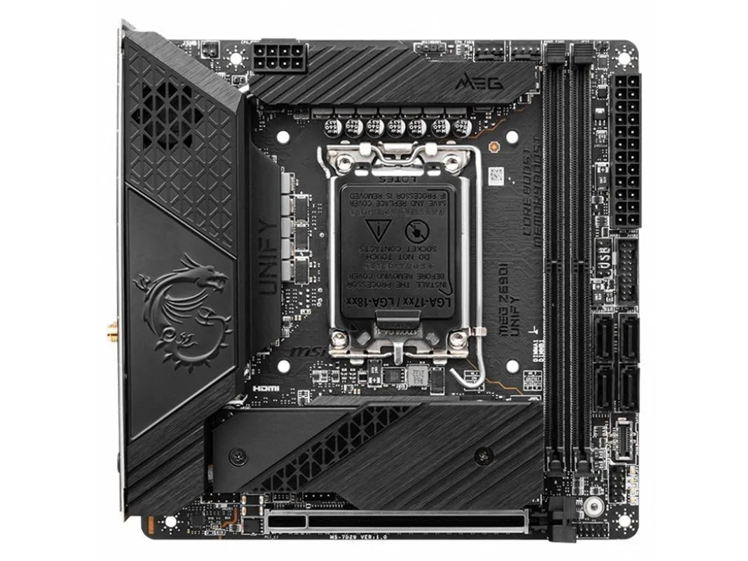 MSI MSI MEG Z690I UNIFY 64GB DDR5 Intel Mini-ITX motherboard — product photo