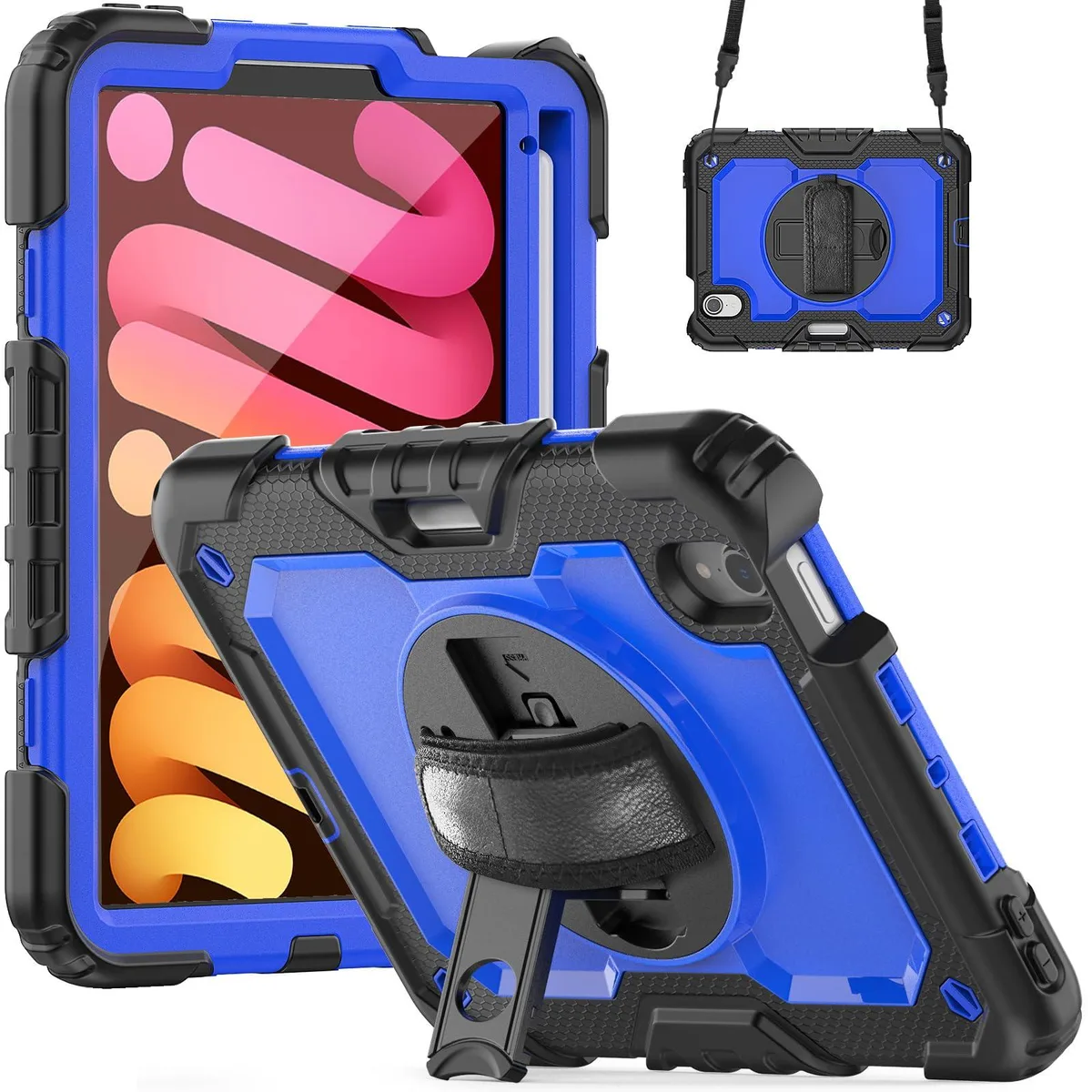 Timoom Timoom Heavy Duty Shockproof Case BluePC 8.3" 360° Stand Strap — product photo
