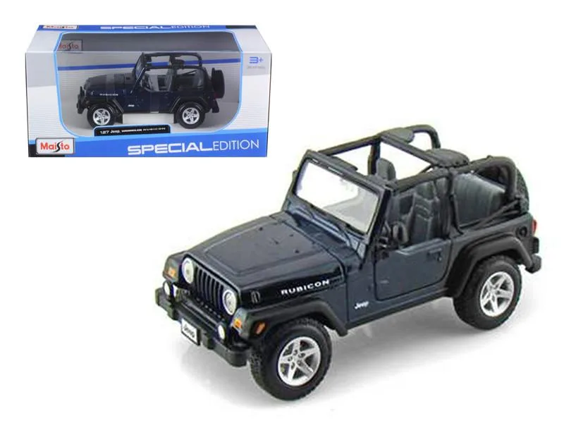 Maisto Maisto Jeep Wrangler Rubicon Dark Blue 1/27 Diecast Vehicle — product photo