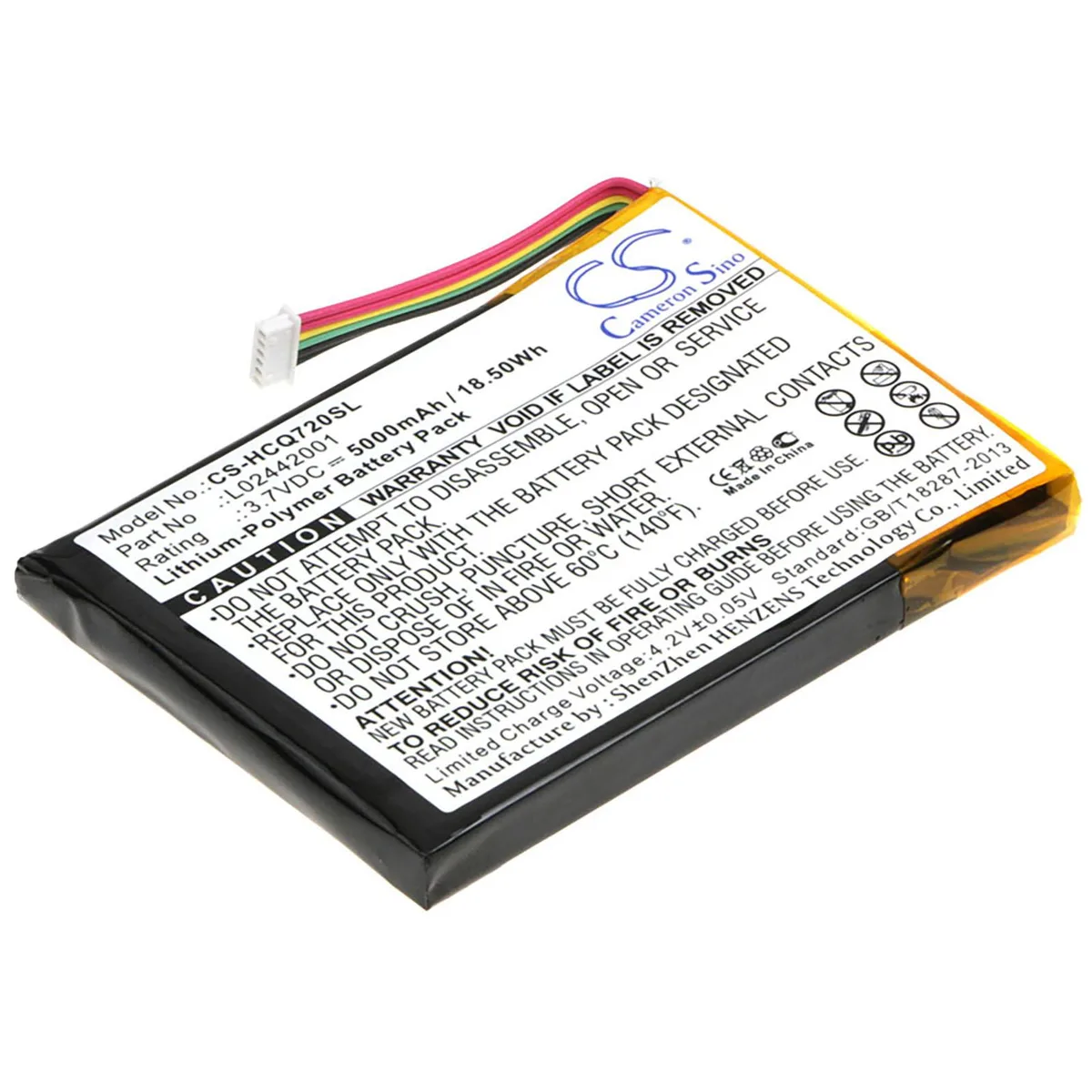 Cameron &amp; Co Cameron &amp; Co DS-CS-HCQ720SL Li-Polymer 5000mAh 3.7V Black — product photo