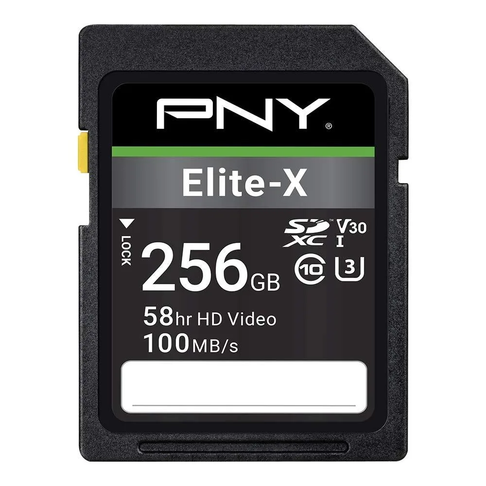 PNY Technologies, Inc. PNY Technologies, Inc. Elite-X 256GB SDXC U3 V30 100MB/s 2 in 1 accessory — product photo