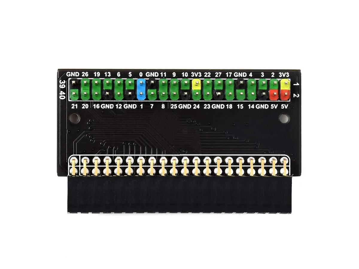 LORDWORLD GPIO header adapter for Raspberry Pi 400, colour-coded pins, compact board