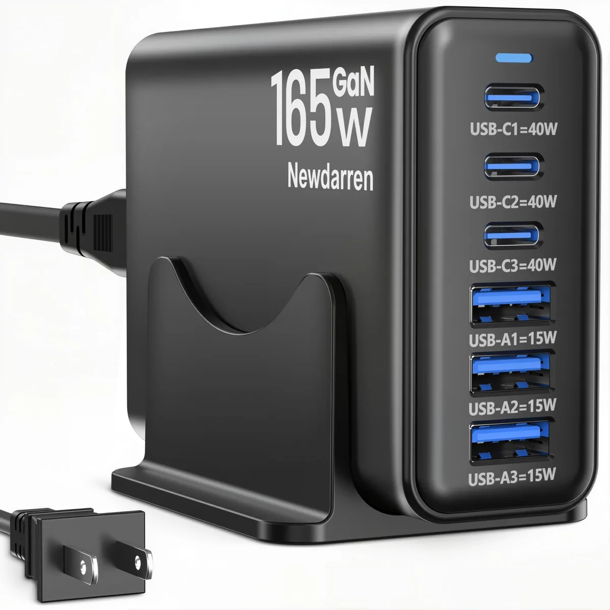  Newdarren BU165W 165W 6-Port USB Charger Black — product photo