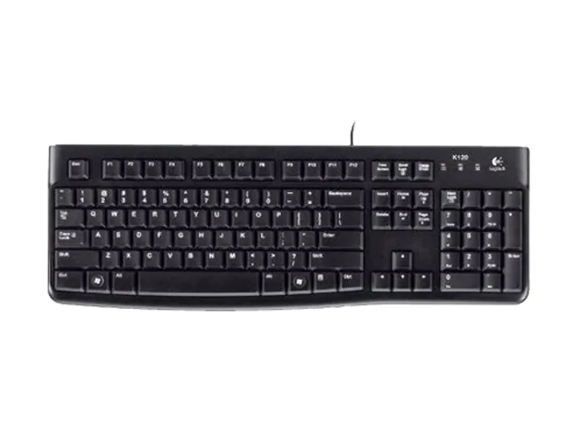 Logitech Logitech K120 keyboard USB wired black French layout — product photo