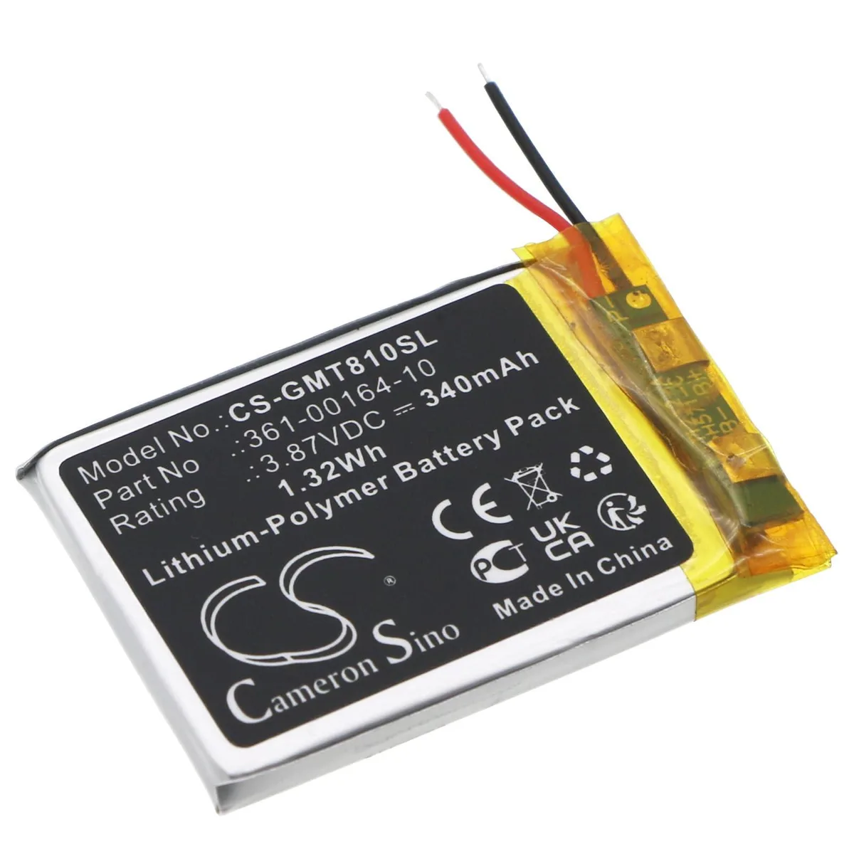  Cameron Sino Instinct Solar STD-810G 340mAh 3.87V standard battery — product photo