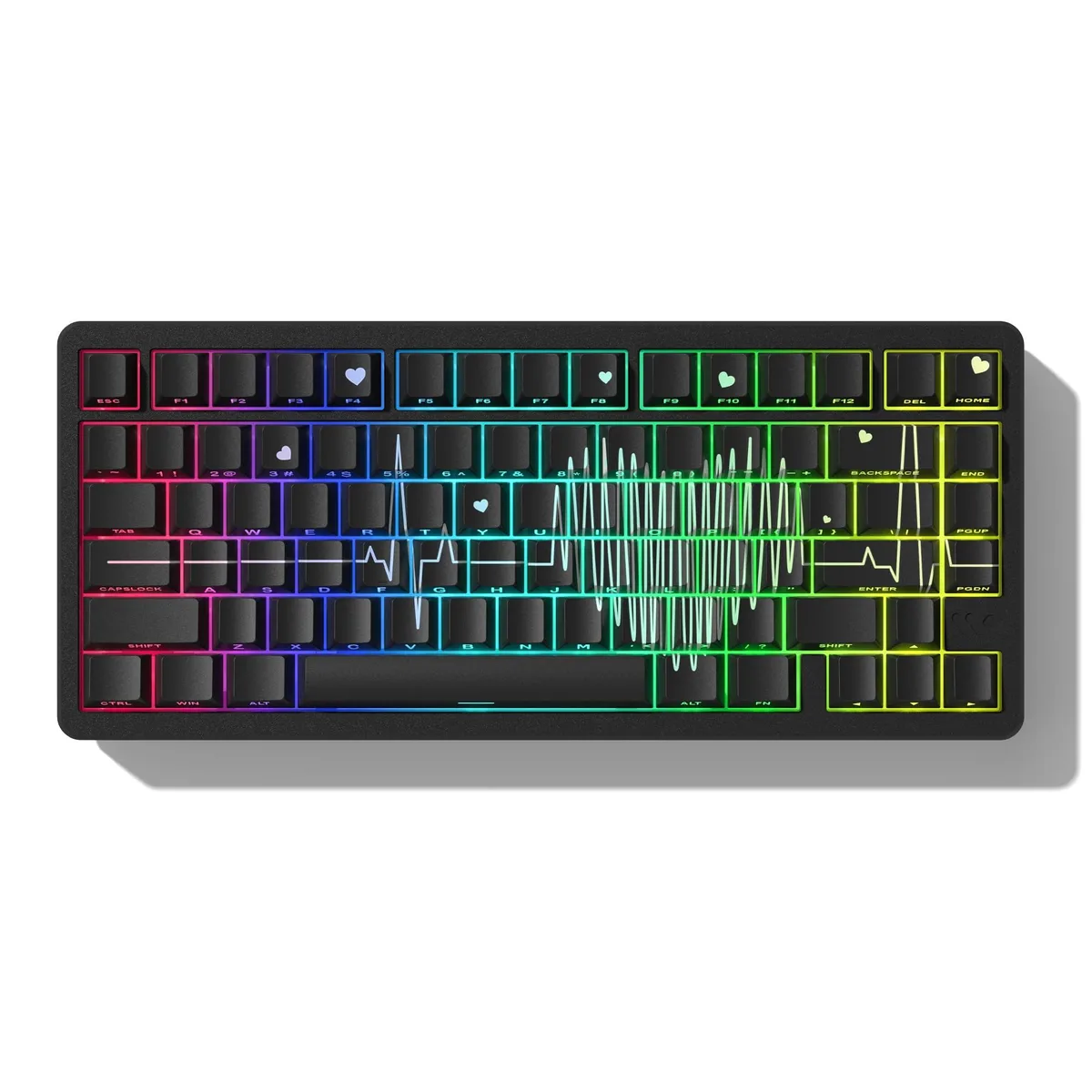 Womier Womier Heart Design PBT Keycaps 130 Keys Black — product photo