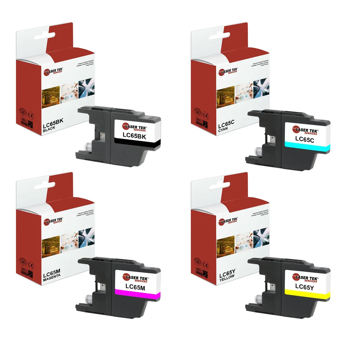 Laser Tek Services Laser Tek Services LC-65 4-Pack Ink Cartridges 900/750 Pages — product photo
