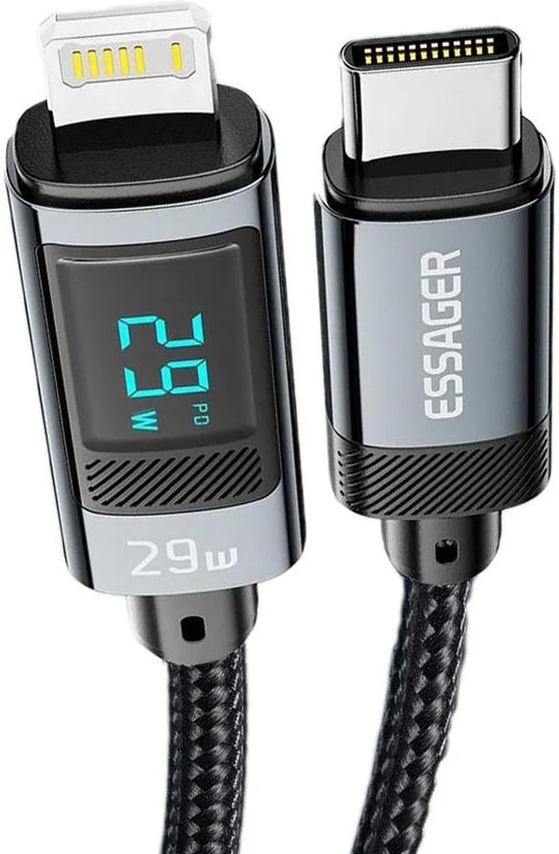 SMUGDESK SMUGDESK USB C to Lightning Cable 29W PD QC 4.0 3.3ft Black — product photo