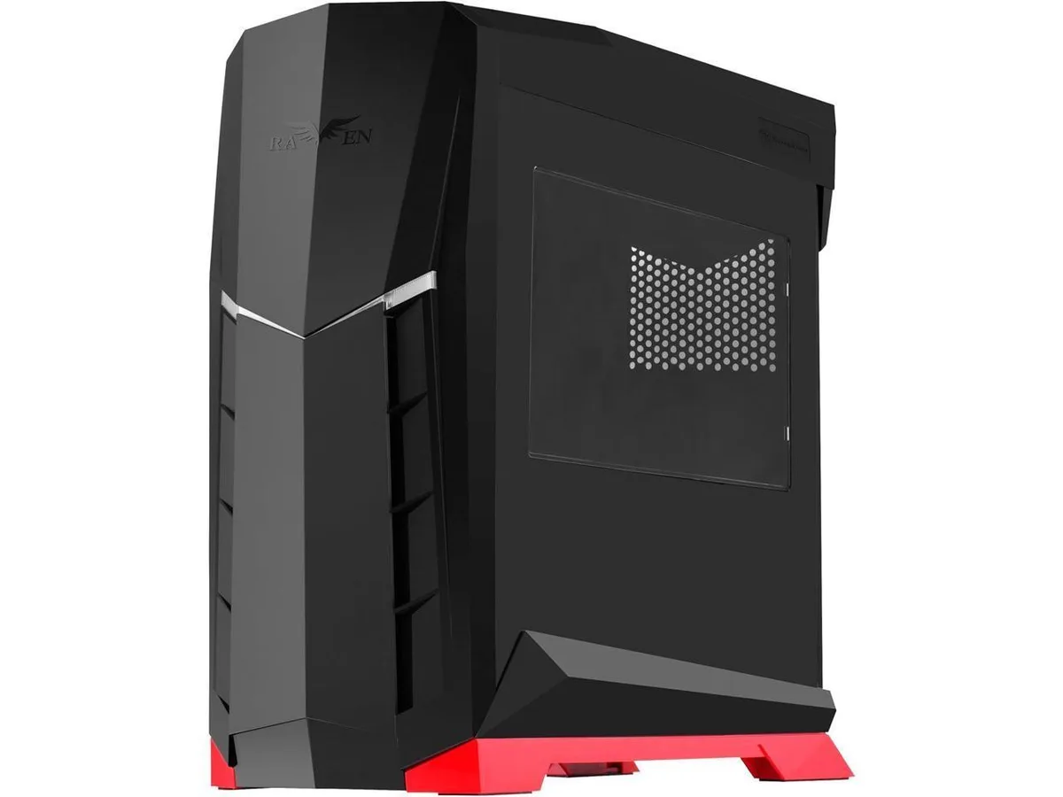 NO. NO. CS-RVX01BR-W server chassis 90 degree rotation black red — product photo
