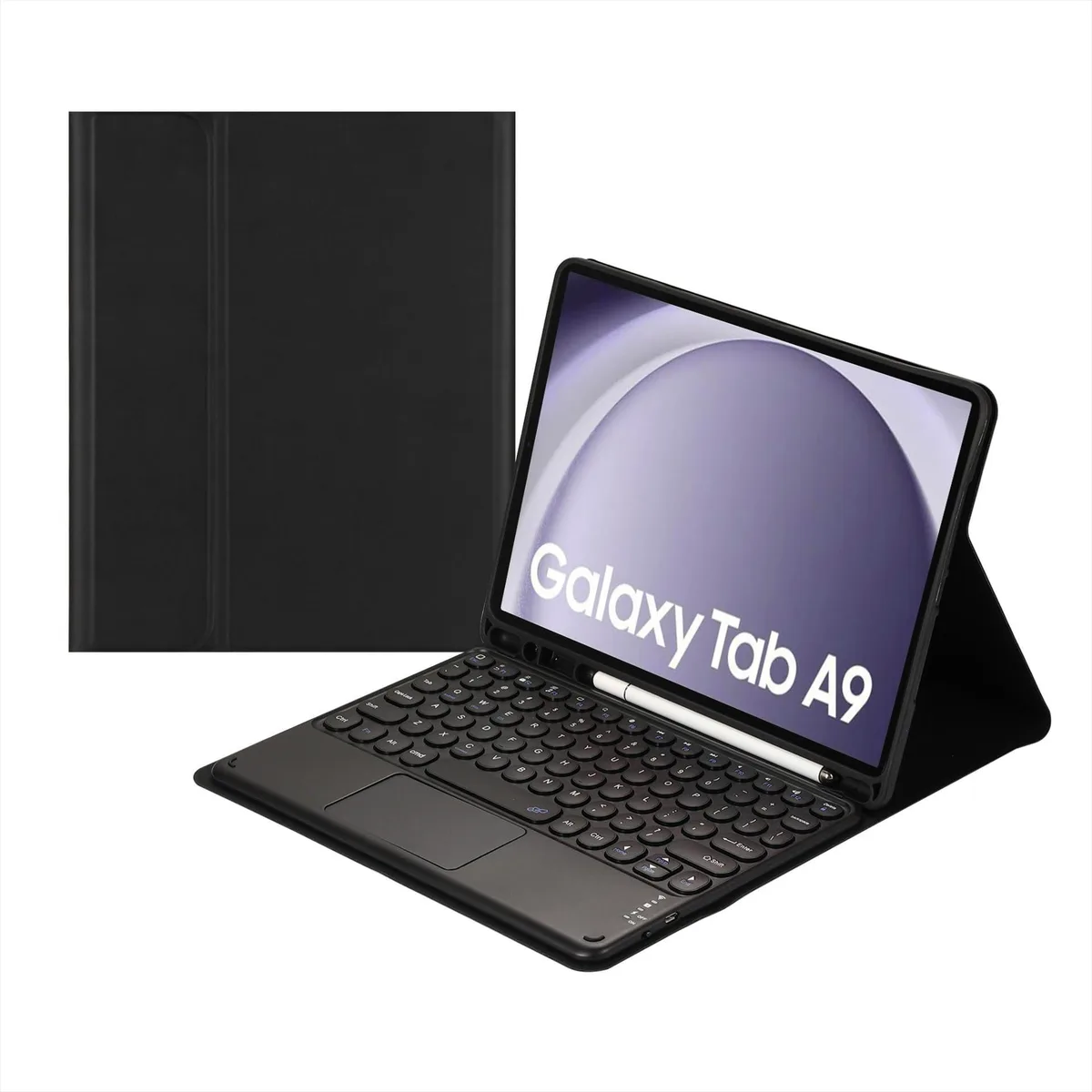 Timoom Timoom Magnetic Detachable Touch Keyboard Case for Samsung Tab A9 8.7" 2023 (SM-X110/X115/X117), Black — product photo
