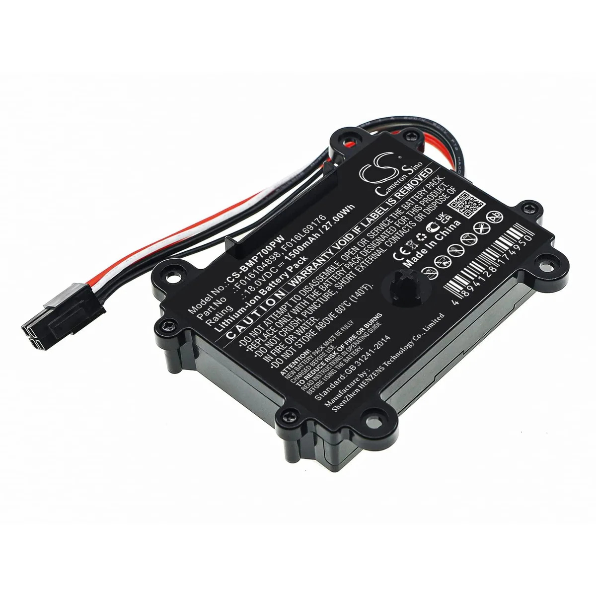  Cameron Sino Replacement Battery 1500mAh for Bosch Indego 350 400 M 700 S+ 350 400 — product photo